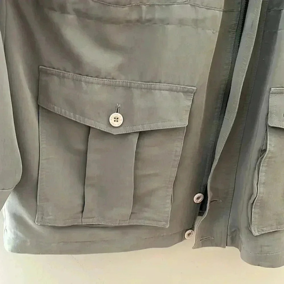 [XL]Vintage Pierre Balmain Cotton Blend Green Light Jacket - Picture 4 of 15